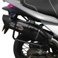 Exhaust compatible with Honda Transalp XL700V 2007-2014, Furore Nero, Slip-on exhaust including removable db killer and link pipe, EPA-compliant 