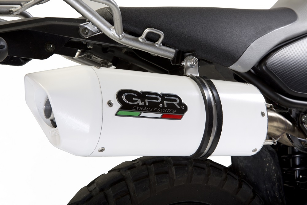 Exhaust compatible with Yamaha Tricker 250 2005-2008, Albus Ceramic, Slip-on exhaust including removable db killer and link pipe, EPA-compliant 