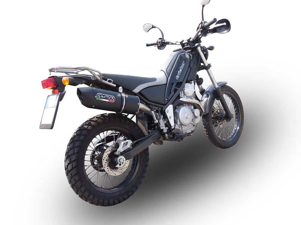 Exhaust compatible with Yamaha Tricker 250 2005-2008, Furore Nero, Full system exhaust, including removable db killer 