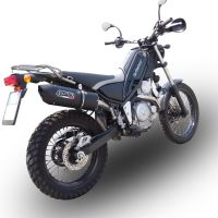Exhaust compatible with Yamaha Tricker 250 2005-2008, Furore Nero, Full system exhaust, including removable db killer 