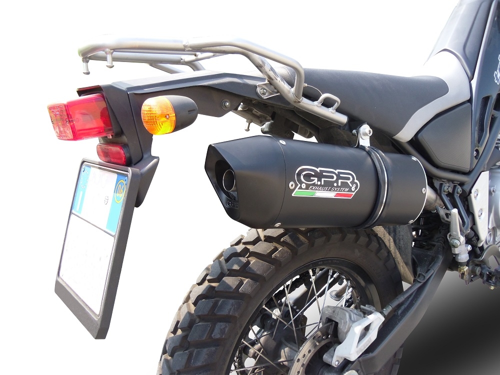 Exhaust compatible with Yamaha Tricker 250 2005-2008, Furore Nero, Full system exhaust, including removable db killer 