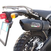 Exhaust compatible with Yamaha Tricker 250 2005-2008, Furore Nero, Full system exhaust, including removable db killer 
