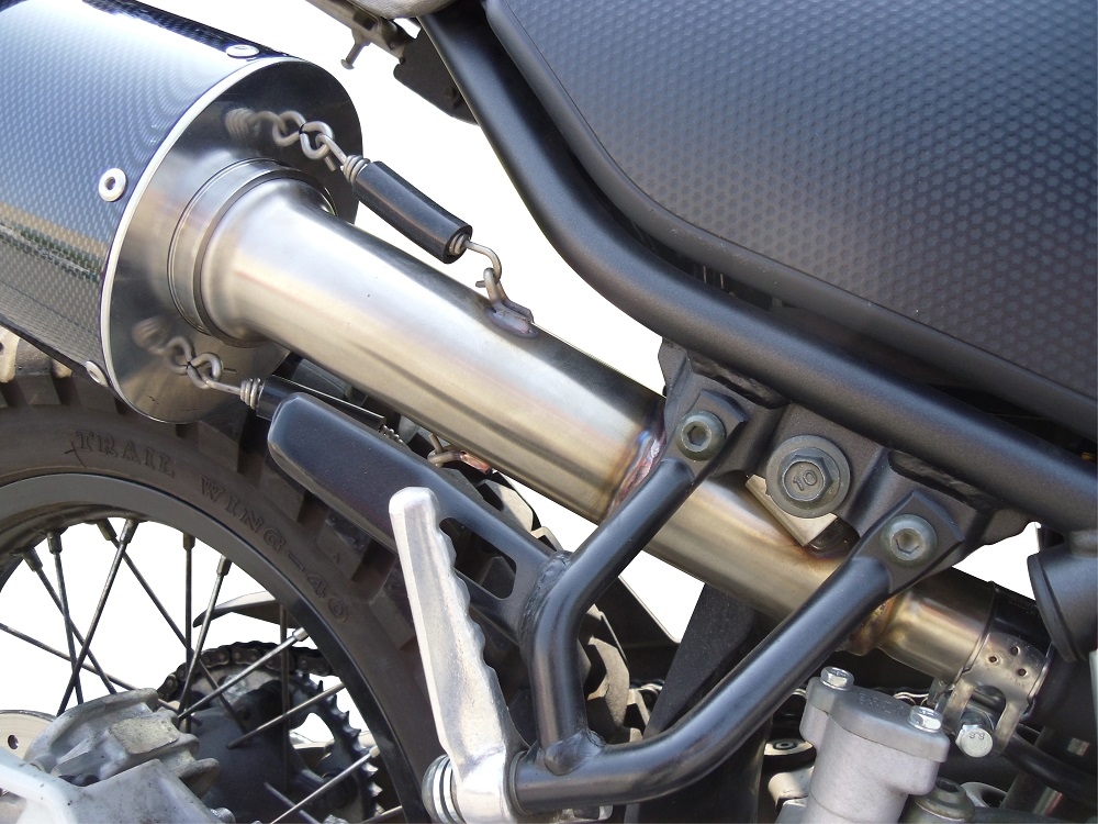 Exhaust compatible with Yamaha Tricker 250 2005-2008, Albus Ceramic, Slip-on exhaust including removable db killer and link pipe, EPA-compliant 