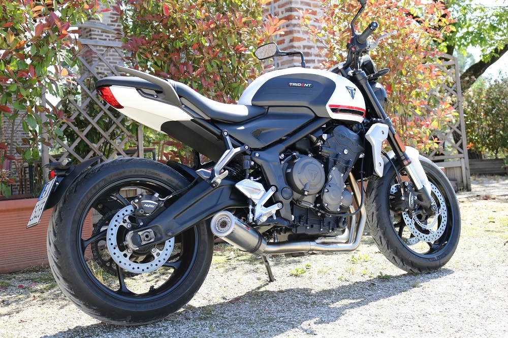 Exhaust compatible with Triumph Trident 660 2021-2024, M3 Inox , Full system exhaust, including removable db killer 