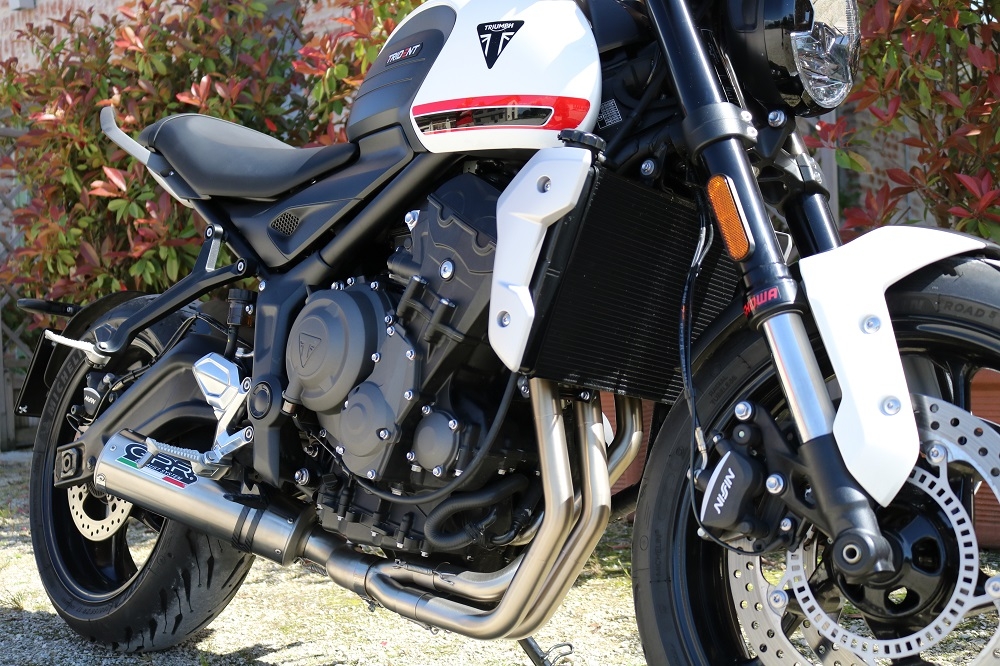 Exhaust compatible with Triumph Trident 660 2021-2024, M3 Inox , Full system exhaust, including removable db killer 