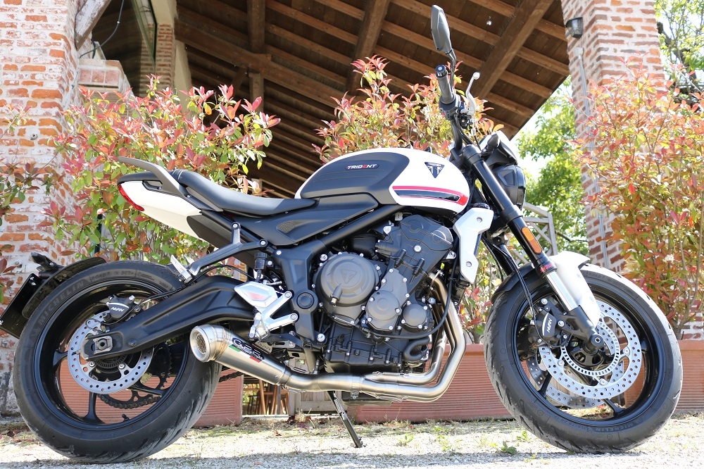 Exhaust compatible with Triumph Trident 660 2021-2024, Powercone Evo, Full system exhaust, including removable db killer 