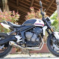 Exhaust compatible with Triumph Trident 660 2021-2024, Powercone Evo, Full system exhaust, including removable db killer 