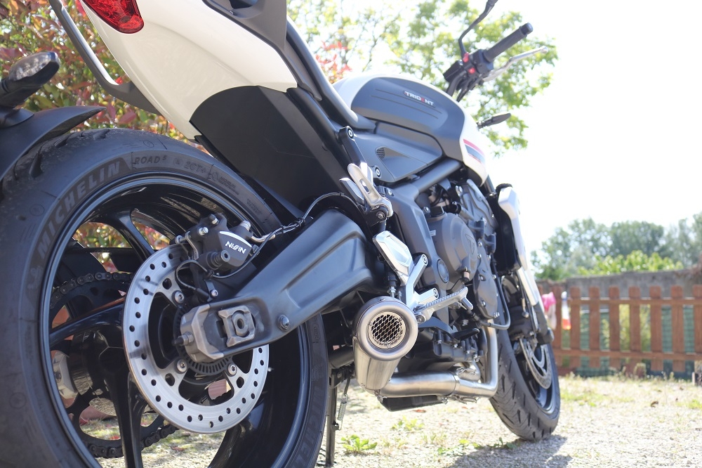 Exhaust compatible with Triumph Trident 660 2021-2024, Powercone Evo, Full system exhaust, including removable db killer 