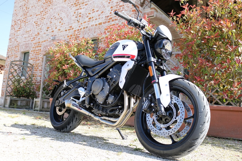 Exhaust compatible with Triumph Trident 660 2021-2024, Powercone Evo, Full system exhaust, including removable db killer 