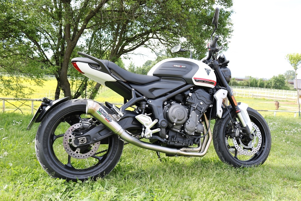 Exhaust compatible with Triumph Trident 660 2021-2024, Powercone Evo, Full system exhaust, including removable db killer 