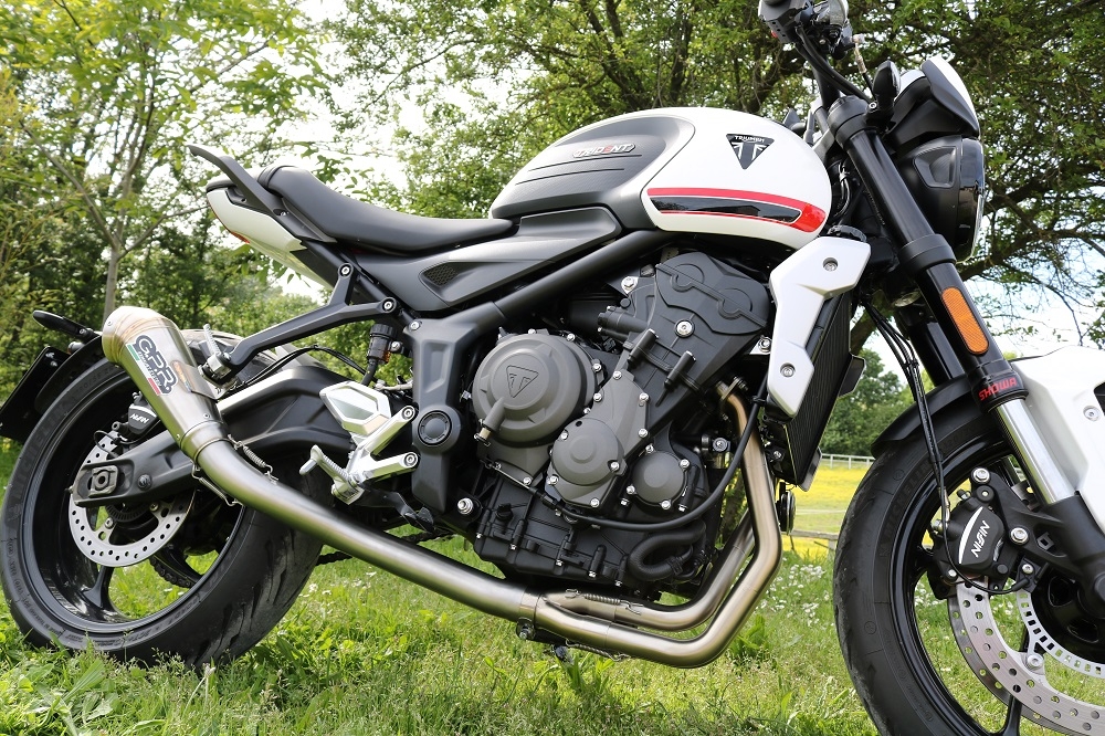 Exhaust compatible with Triumph Trident 660 2021-2024, Powercone Evo, Full system exhaust, including removable db killer 