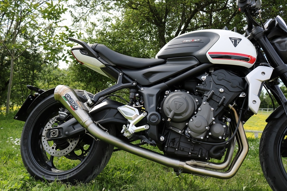 Exhaust compatible with Triumph Trident 660 2021-2024, Powercone Evo, Full system exhaust, including removable db killer 