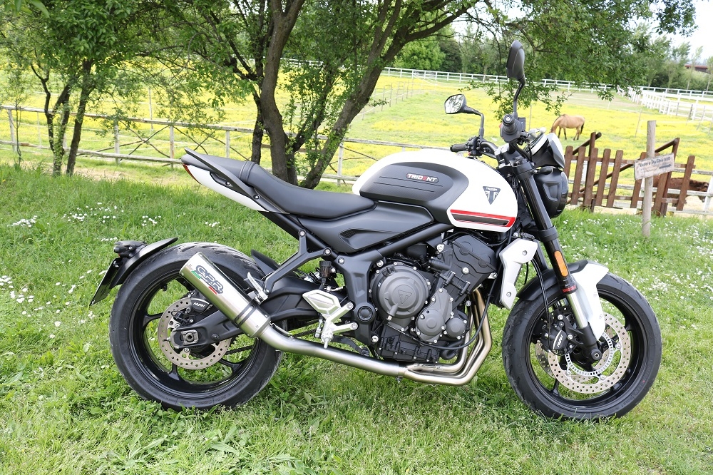 Exhaust compatible with Triumph Trident 660 2021-2024, M3 Inox , Full system exhaust, including removable db killer 