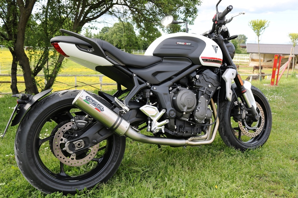 Exhaust compatible with Triumph Trident 660 2021-2024, M3 Inox , Full system exhaust, including removable db killer 