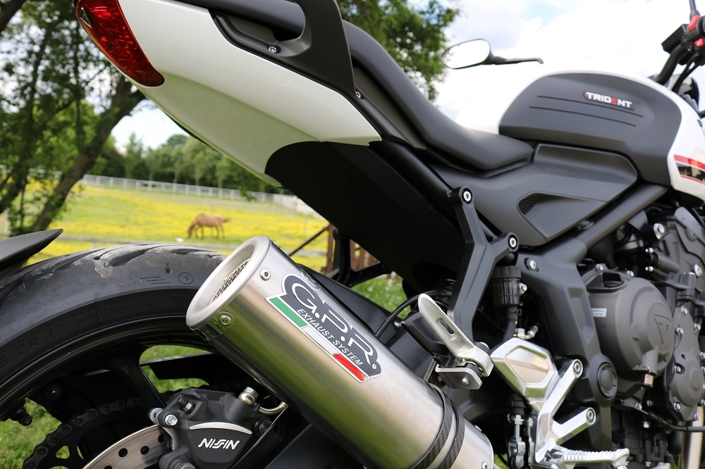 Exhaust compatible with Triumph Trident 660 2021-2024, M3 Inox , Full system exhaust, including removable db killer 