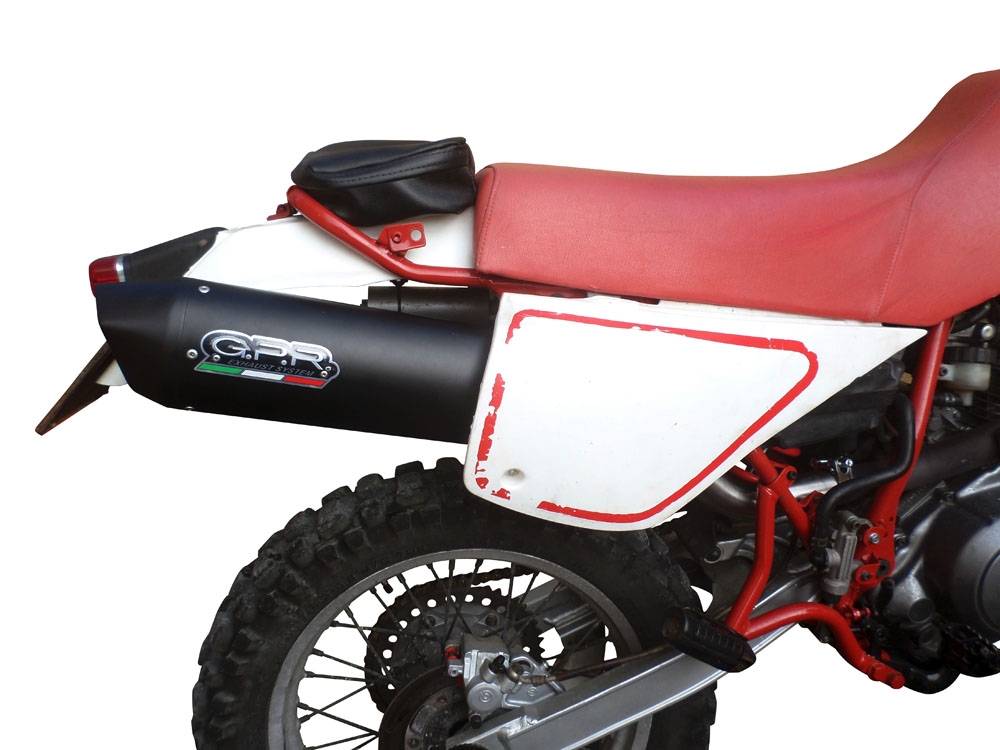 Exhaust compatible with Yamaha Tt 600 1983-1997, Furore Nero, Slip-on exhaust including removable db killer and link pipe, EPA-compliant 