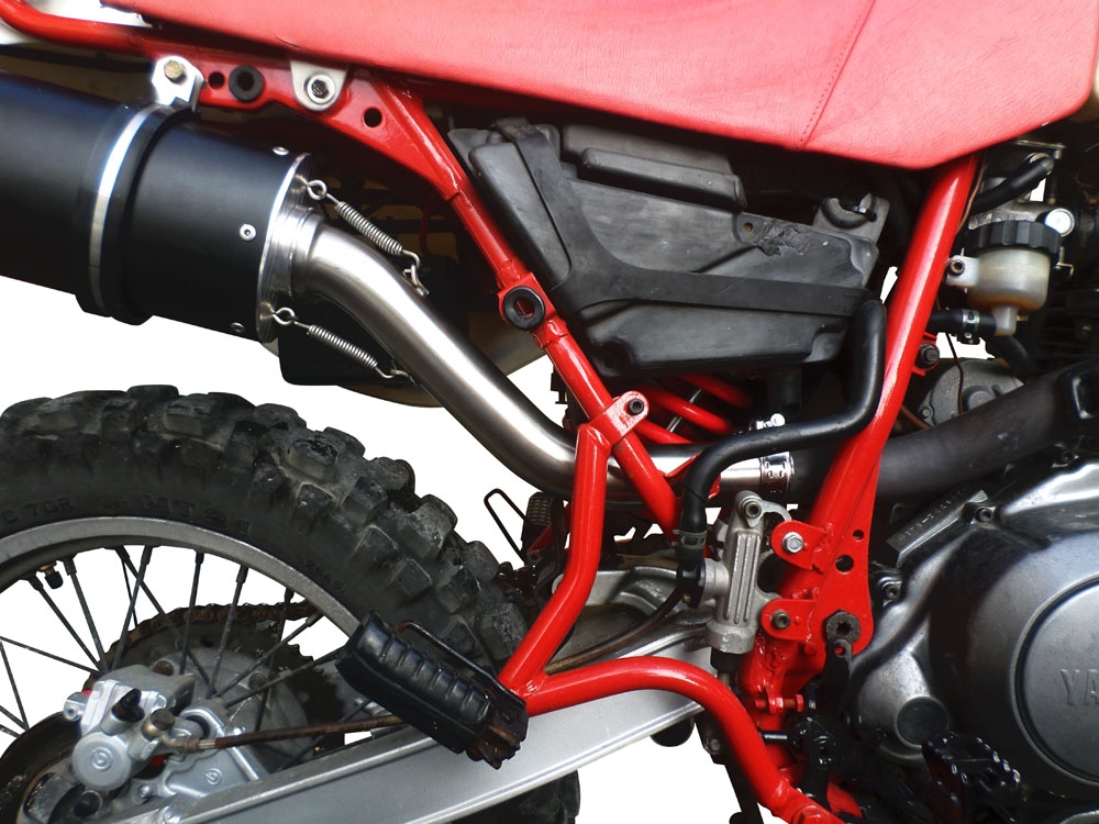 Exhaust compatible with Yamaha Tt 600 1983-1997, Trioval, Slip-on exhaust including removable db killer and link pipe, EPA-compliant 