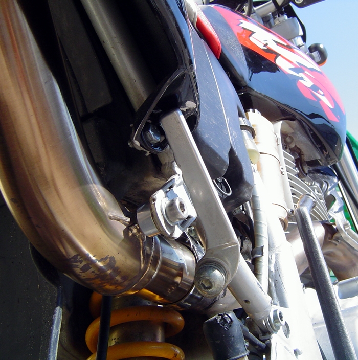 Exhaust compatible with Yamaha Tt 600 R / Tt 600 E 1998-2004, Satinox , Slip-on exhaust including removable db killer and link pipe, EPA-compliant 