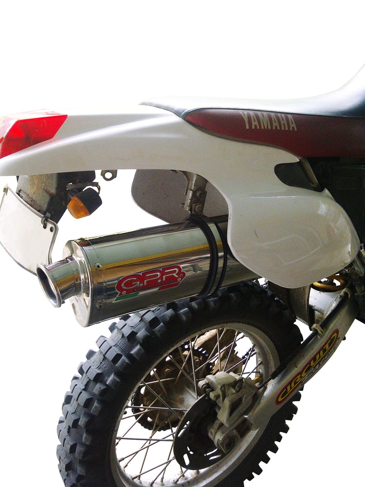 Exhaust compatible with Yamaha Tt 600 R / Tt 600 E 1998-2004, Trioval, Slip-on exhaust including removable db killer and link pipe, EPA-compliant 