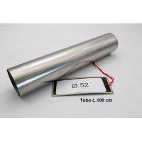 GPR exhaust compatible with Cafè Racer Cafè Racer -, Tubo inox D. 52mm X 1mm L.1000mm,  