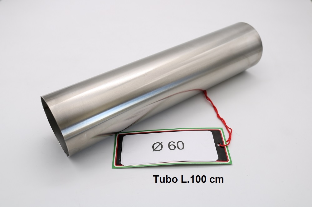 GPR exhaust compatible with Cafè Racer Cafè Racer 1-, Tubo inox D. 60mm X 1,2mm L.1000mm,  