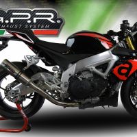 Exhaust compatible with Aprilia Tuono 1100 V4 Rr 2021-2024, M3 Inox , Slip-on exhaust including link pipe and removable db killer 