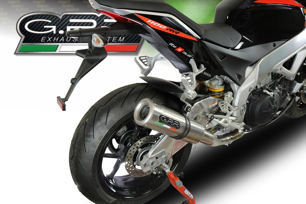 Exhaust compatible with Aprilia Tuono 1100 V4 Rr 2021-2024, M3 Inox , Slip-on exhaust including link pipe and removable db killer 