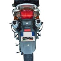 Exhaust compatible with Honda Varadero 1000 1999-2011, Trioval, Dual slip-on including removable db killers and link pipes, EPA-compliant 