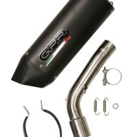 Exhaust compatible with Kawasaki Versys 1000 2019-2020, Furore Evo4 Nero, Slip-on exhaust including removable db killer and link pipe, EPA-compliant 