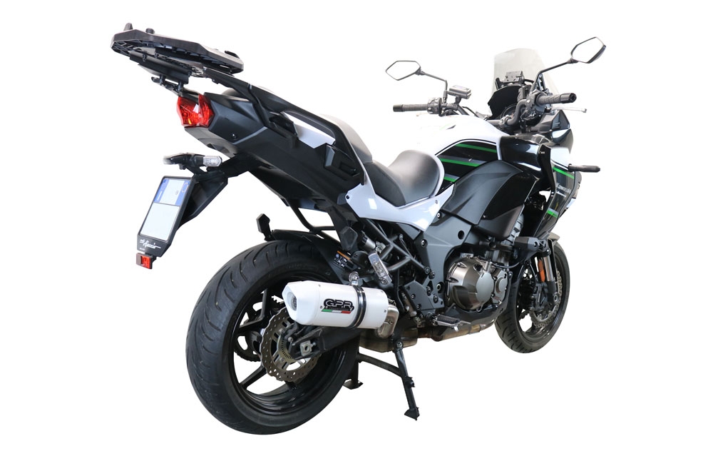 Exhaust compatible with Kawasaki Versys 1000 2021-2024, Albus Evo4, Slip-on exhaust including removable db killer and link pipe, EPA-compliant 