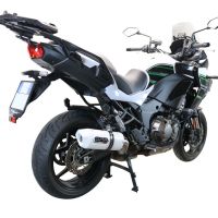 Exhaust compatible with Kawasaki Versys 1000 2021-2024, Albus Evo4, Slip-on exhaust including removable db killer and link pipe, EPA-compliant 