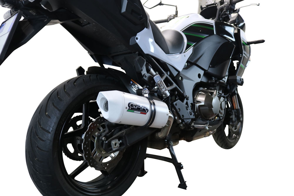 Exhaust compatible with Kawasaki Versys 1000 2021-2024, Albus Evo4, Slip-on exhaust including removable db killer and link pipe, EPA-compliant 