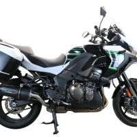 Exhaust compatible with Kawasaki Versys 1000 2019-2020, Furore Evo4 Nero, Slip-on exhaust including removable db killer and link pipe, EPA-compliant 