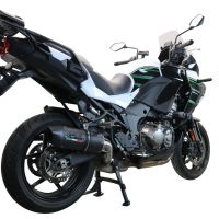 Exhaust compatible with Kawasaki Versys 1000 2019-2020, Furore Evo4 Nero, Slip-on exhaust including removable db killer and link pipe, EPA-compliant 