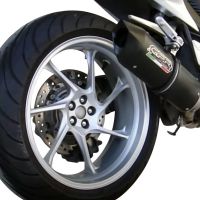 Exhaust compatible with Honda VFR1200F I.E. 2010-2016, Furore Nero, Slip-on exhaust including removable db killer and link pipe, EPA-compliant 