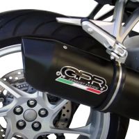 Exhaust compatible with Honda VFR1200F I.E. 2010-2016, Furore Nero, Slip-on exhaust including removable db killer and link pipe, EPA-compliant 