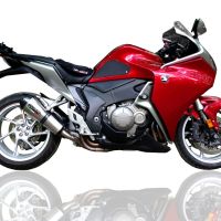 GPR exhaust compatible with  Honda VFR1200F I.E. 2010-2016, New Grand Prix Evo Titanium, Slip-on exhaust including removable db killer and link pipe, EPA-compliant 