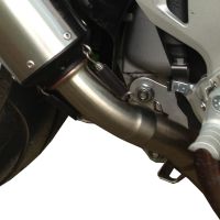 Exhaust compatible with Honda VFR1200F I.E. 2010-2016, Albus Ceramic, Slip-on exhaust including removable db killer and link pipe, EPA-compliant 