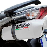 Exhaust compatible with Honda VFR800 V-Tec 2002-2013, Albus Ceramic, Dual slip-on including removable db killers and link pipes, EPA-compliant 