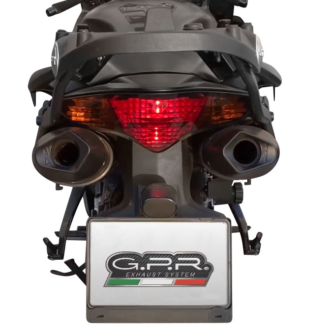 Exhaust compatible with Honda VFR800 V-Tec 2002-2013, Furore Nero, Dual slip-on including removable db killers and link pipes, EPA-compliant 