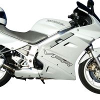 Exhaust compatible with Honda VFR750F 1990-1993, Albus Ceramic, Slip-on exhaust including removable db killer and link pipe, EPA-compliant 