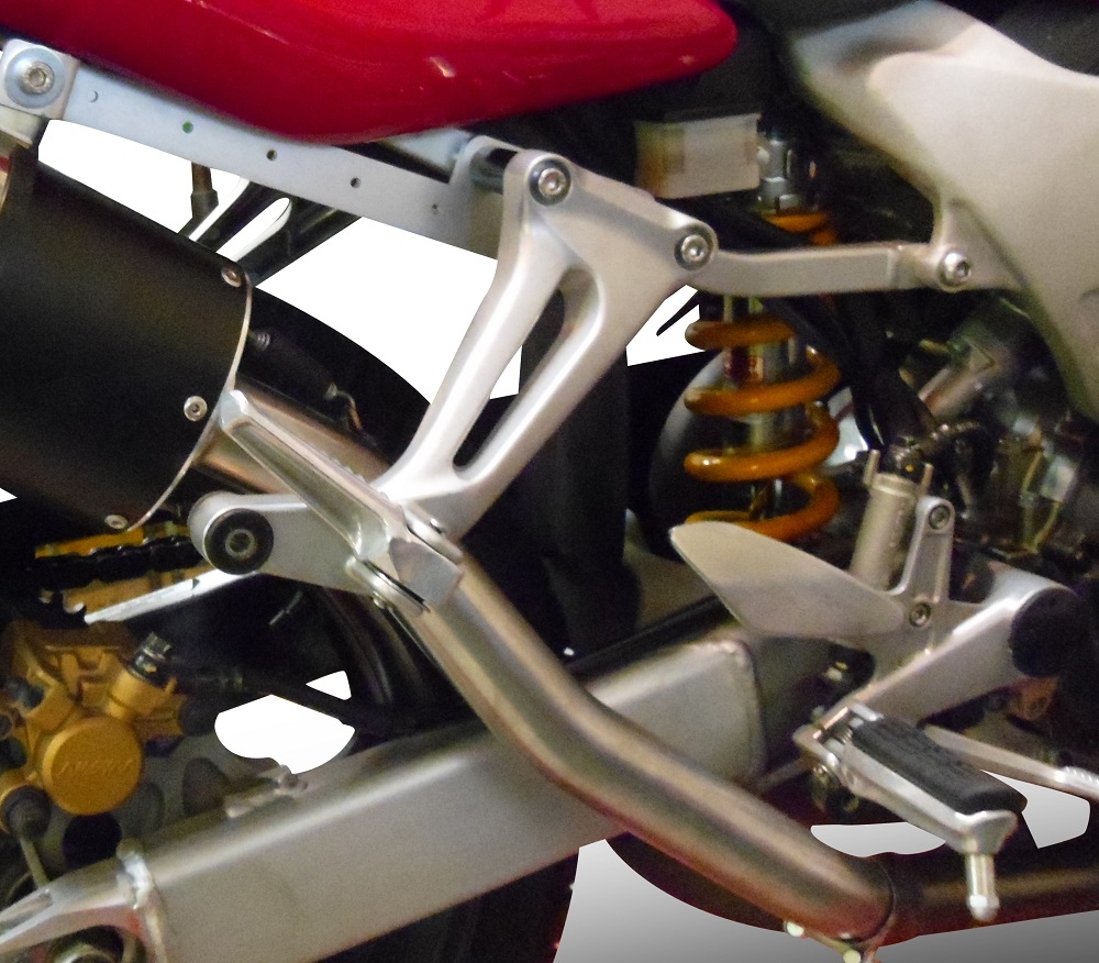 Exhaust compatible with Honda VTR1000F Firestorm 1997-2007, Trioval, Dual slip-on including removable db killers and link pipes, EPA-compliant 