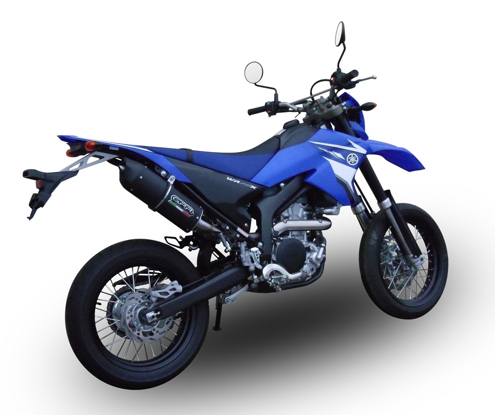 Exhaust compatible with Yamaha WR250X/R 2007-2019, Furore Nero, Slip-on exhaust including removable db killer and link pipe, EPA-compliant 