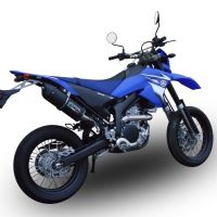 Exhaust compatible with Yamaha WR250X/R 2007-2019, Furore Nero, Slip-on exhaust including removable db killer and link pipe, EPA-compliant 
