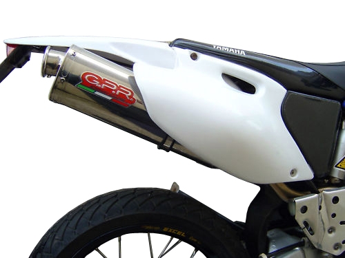 Exhaust compatible with Yamaha WR400F 1998-2000, Trioval, Slip-on exhaust including removable db killer and link pipe, EPA-compliant 