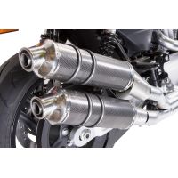 GPR exhaust compatible with Harley Davidson Xr 1200 2008-2012, Poppy Tondo, Dual Homologated legal slip-on exhaust including removable db killers and link pipes 