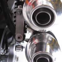 Exhaust compatible with Harley Davidson XR1200 2008-2012, Poppy Tondo, Dual slip-on including removable db killers and link pipes, EPA-compliant 