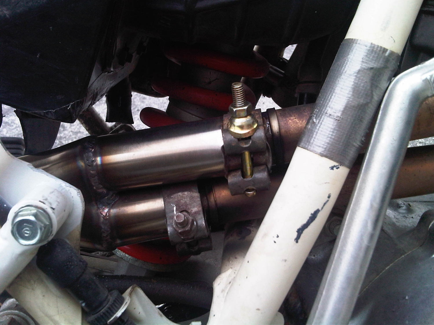 Exhaust compatible with Honda XR600R 1988-1998, Trioval, Slip-on exhaust including removable db killer and link pipe, EPA-compliant 