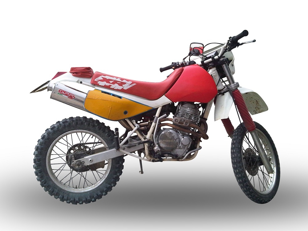 Exhaust compatible with Honda XR600R 1988-1998, Trioval, Slip-on exhaust including removable db killer and link pipe, EPA-compliant 
