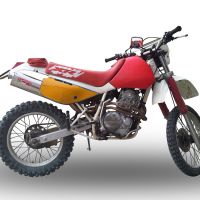 Exhaust compatible with Honda XR600R 1988-1998, Trioval, Slip-on exhaust including removable db killer and link pipe, EPA-compliant 